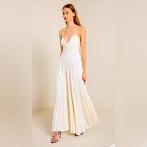 A.L.C. Aries Satin Pleated Dress